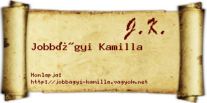 Jobbágyi Kamilla névjegykártya